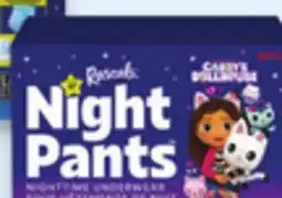 Walmart Rascals Girls Night Pants Nighttime Underwear offer