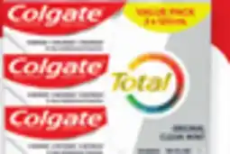 Walmart Colgate Total 3 x 120 mL toothpaste offer