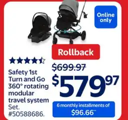 Walmart Safety 1st Turn and Go 360° rotating modular travel system offer