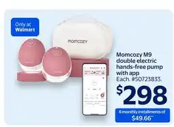 Walmart Momcozy M9 double electric hands-free pump with app offer