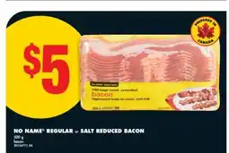 No Frills NO NAME REGULAR OR SALT REDUCED BACON, 500 g offer