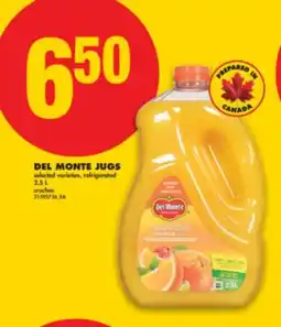 No Frills DEL MONTE JUGS, 2.5 L offer