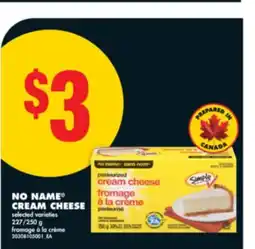 No Frills NO NAME CREAM CHEESE, 227/250 g offer