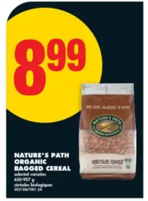 No Frills NATURE'S PATH ORGANIC BAGGED CEREAL, 650-907 g offer