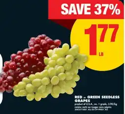 No Frills RED OR GREEN SEEDLESS GRAPES offer