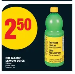 No Frills NO NAME LEMON JUICE, 946 mL offer