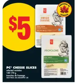 No Frills PC CHEESE SLICES, 140-170 g offer