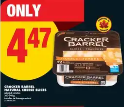 No Frills CRACKER BARREL NATURAL CHEESE SLICES, 200-240 g offer