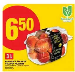 No Frills FARMER'S MARKET YELLOW PEACHES offer