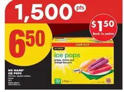 No Frills NO NAME ICE POPS, 30's offer