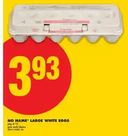 No Frills NO NAME LARGE WHITE EGGS, pkg of 12 offer