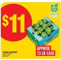 No Frills GREEN PEPPERS, APPROX 13 LB CASE offer