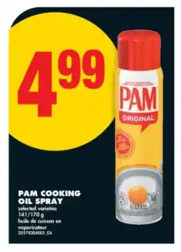 No Frills PAM COOKING OIL SPRAY, 141/170 g offer