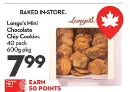 Longo's Mini Chocolate Chip Cookies 40 pack offer