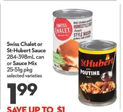 Longo's Swiss Chalet or St-Hubert Sauce 284-398mL can or Sauce Mix 25-51g pkg offer
