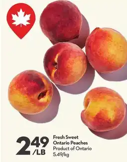 Longo's Fresh Sweet Ontario Peaches offer