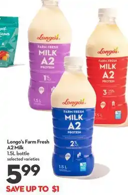 Longo's Farm Fresh A2 Milk offer