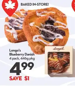 Longo's Blueberry Danish offer
