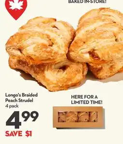 Longo's Braided Peach Strudel offer