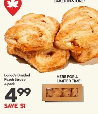 Longo's Braided Peach Strudel offer