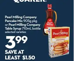 Longo's Pearl Milling Company Pancake Mix 905g pkg or Pearl Milling Company Table Syrup 710mL bottle offer