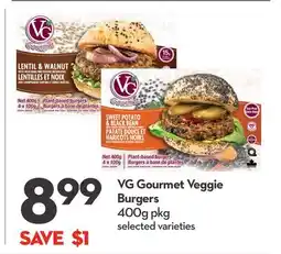 Longo's Gourmet Veggie Burgers offer