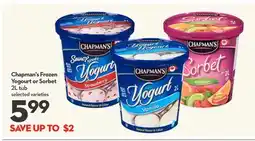 Longo's Frozen Yogourt or Sorbet offer