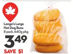 Longo's Large Hot Dog Buns offer