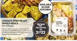 Longo's OVEN-READY Single Meals offer