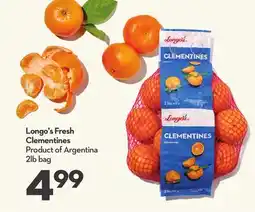 Longo's Fresh Clementines offer