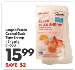 Longo's Frozen Cooked Black Tiger Shrimp offer