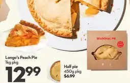 Longo's Peach Pie offer