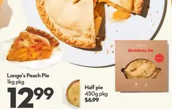 Longo's Peach Pie offer