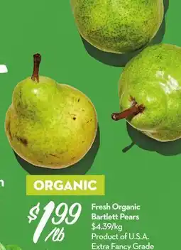 Longo's Fresh Organic Bartlett Pears offer