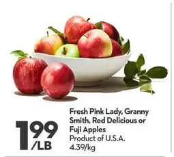 Longo's Fresh Pink Lady, Granny Smith, Red Delicious or Fuji Apples offer