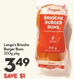 Longo's Brioche Burger Buns offer