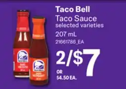Loblaws TACO BELL TACO SAUCE, 207 mL offer
