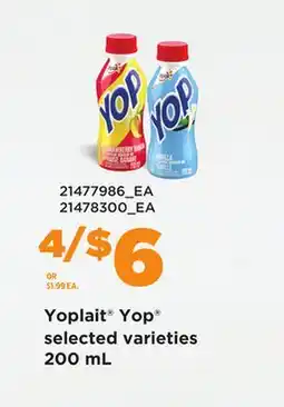 Loblaws YOPLAIT YOP , 200 ML offer