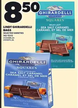 Loblaws LINDT GHIRARDELLI BAGS, 142-153 G offer