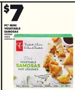 Loblaws PC MINI VEGETABLE SAMOSAS, 345 G offer