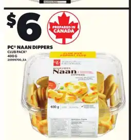 Loblaws PC NAAN DIPPERS CLUB PACK , 400 G offer