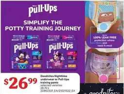 Loblaws GOODNITES NIGHTTIME UNDERWEAR OR PULL-UPS TRAINING PANTS, 28-74'S offer