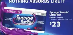 Loblaws SPONGE TOWELS ULTRAPRO, 8 ROLLS = 16 ROLLS offer
