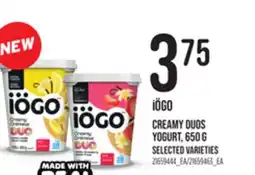 Loblaws IÖGO CREAMY DUOS YOGURT, 650 G offer