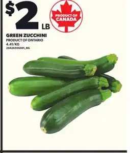 Loblaws GREEN ZUCCHINI offer