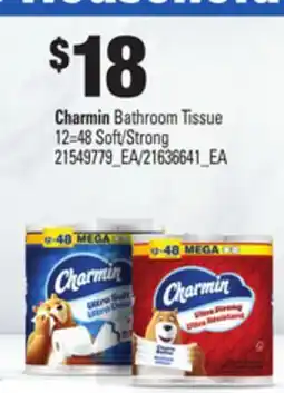 Loblaws CHARMIN BATHROOM TISSUE 12=48 SOFT/STRONG offer