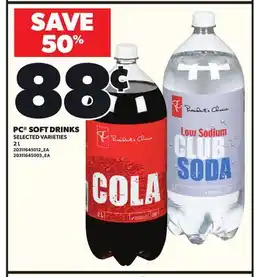 Loblaws PC SOFT DRINKS, 2 L offer