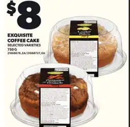 Loblaws EXQUISITE COFFEE CAKE, 750 G offer