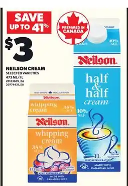 Loblaws NEILSON CREAM, 473 ML/1 L offer