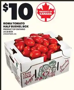 Loblaws ROMA TOMATO HALF BUSHEL BOX, 25 LB BOX offer